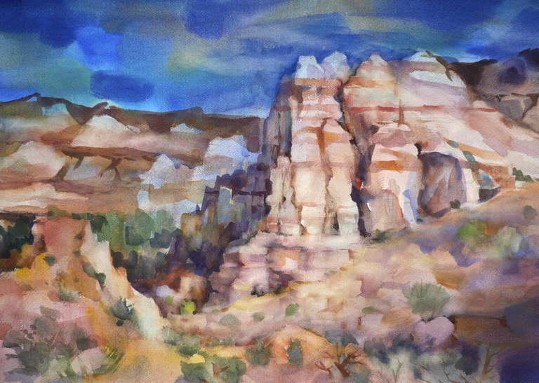 Sight Across The Escalante River
2025   Full Sheet  22x30&rdquo;  Frame 28x36&rdquo; (or 26x34)