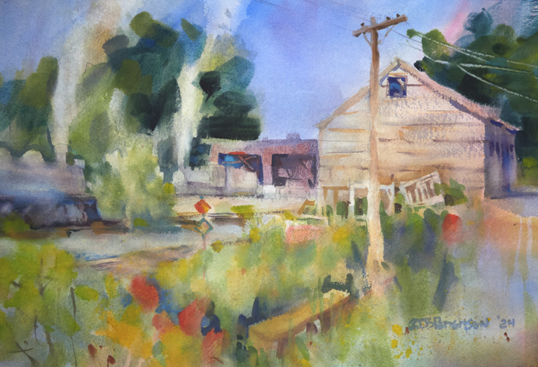 Chama (N.M.) Steam In Bloom
2024   &frac12; Sheet
Art approx: 14x20&rdquo;
Frame approx: 22x28 or 20x26